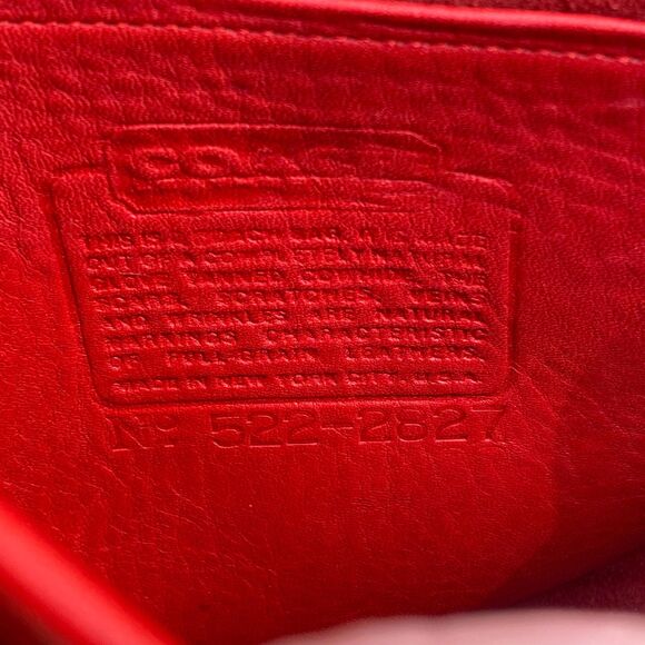 Vintage Coach NYC Mini Bag 9825 Red Leather Crossbody Bag with Hangtag - Picture 10 of 10